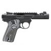 ruger mark iv 22/45 lite .22lr 4.4in 2x 10rd mags manual safety black anodized pistol (43959)