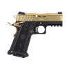 girsan witness2311 spoiled brat 9mm luger 3.4in 17rd gold/black semi-auto pistol (395088)