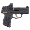 sig sauer p365 rose  .380 acp 3.1in 2x 10rd mags manual safety striker-fired pistol with romeo-rs (365-380-rose-ms-rs)