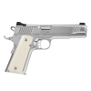 kimber k1911 stainless ii .38 super 5in 9rd no slide markings stainless/white single-action pistol (3200397)