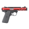 ruger mark iv 22/45 lite 22lr 4.4in 10rd red/black semi-auto single-action pistol (43910)