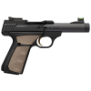 browning buck mark micro bull rmsc suppressor ready .22lr 4.4in 10rd black/fde semi-auto pistol (051609490)