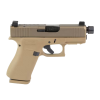glock 43x hush puppy 9mm 3.92in 10rd flat dark earth semi-automatic pistol (ux4350204frn)
