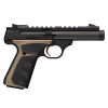 browning buck mark field target micro .22lr 4.4in 10rd flat dark earth semi-auto pistol (051614490)