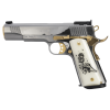 girsan mc1911 liberador iii 9mm 5in 9rd silver with gold trim semi-automatic pistol (391051)