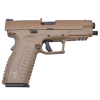 springfield armory xd-m elite osp 10mm 4.5in 2x 15rd mags desert fde striker-fired pistol (xdme94510fosp-15)