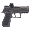 sig sauer p320-xcompact 9mm 3.6in 2x 15rd mags black striker-fired pistol w/ romeo-x sig-loc pro (320xc-9-bxr3-rxsl)