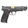 smith & wesson m&p9 m2.0 9mm 4.8in 23rd black/gold semi-automatic pistol (14619)