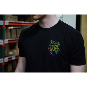 True Shot - Retro Beach Shirt - Black - 2XL