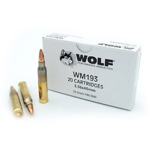Wolf Ammunition - 5.56x45mm - 55 Grain - FMJ - 500