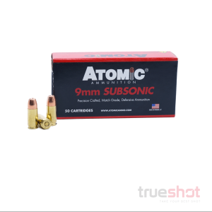 Atomic Ammo - 9mm - 147 Grain - Subsonic - Bonded Match - HP - Retail / 250