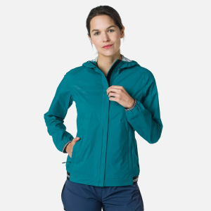 Rossignol Escaper 2.5 Lightweight Rain Jacket Womens | Aqua | Size X-Large | Christy Sports product image