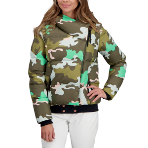Obermeyer Calypso Down Jacket Womens | Multi Green | Size 8 | Christy Sports product image