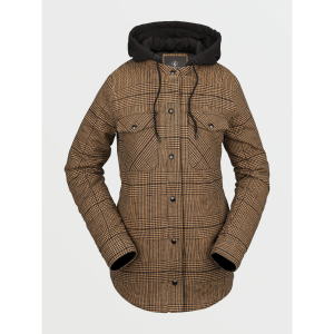 Volcom Hooded Flannel Jacket Womens | Multi Bronze | Medium | Christy Sports product image
